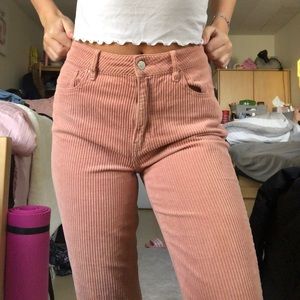 Perfect condition pink corduroy boyfriend jeans!